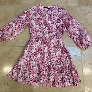 Zara Women’s Floral Button-Front Tie Dress